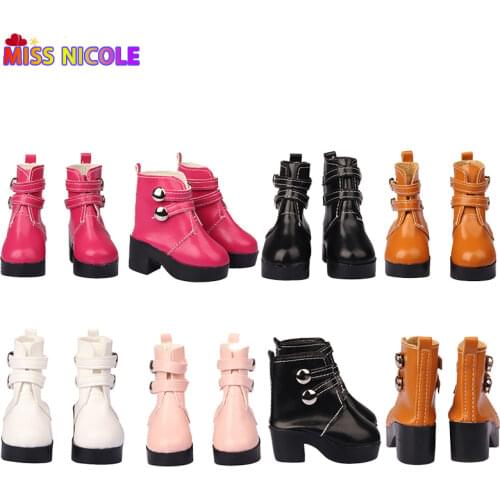 Doll Accessories 1/3 BDJ/SD 55-60 Cm Dolls Shoes Fashion Rome PU Leather 5 Colors High Heel Button Shoes For Our Generation