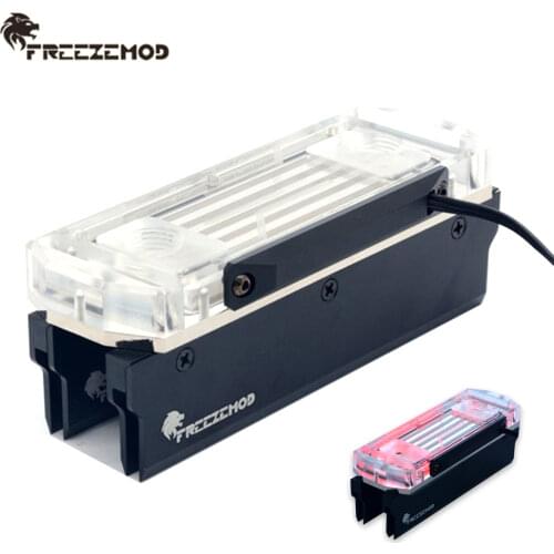 FREEZEMOD RGB Memory Water Cooling Block Support 4 Memory Compatible with Pirate Ship Comb,MOD Water Cooler Support MEO-PM0A