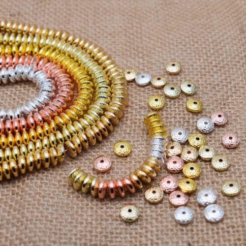 New Hematite Beads Mineral Natural stone Beads For Jewelry Making Dish Loose Spacer Beads Bracelets Accessories hole 1mm