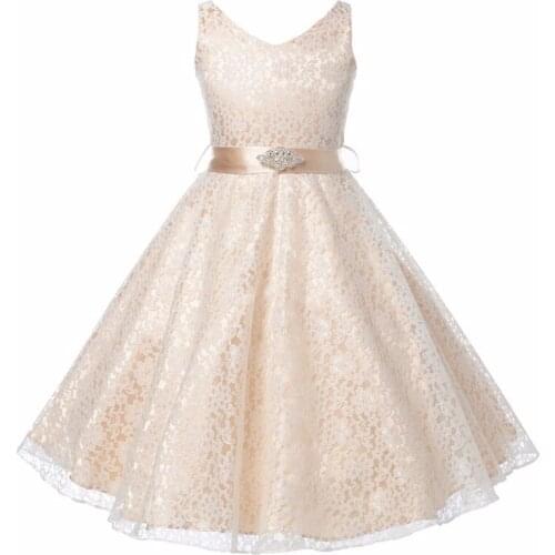 2020 Children Clothes Kids Princess Party Dress for Girls Tutu Mesh Costume Birthday Ball Gown Lace Bridesmaid Elegant Dresses