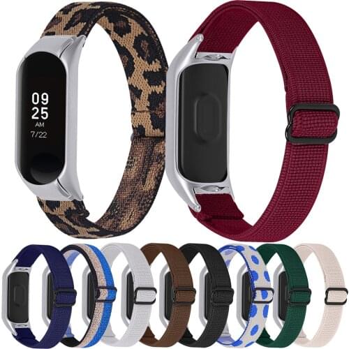 Essidi Elastic Fabric Straps For Xiaomi Mi Band 5 4 3 Smart Bracelet Band Correa For Miband 3 4 5 Flexible Watch Wrist Loop