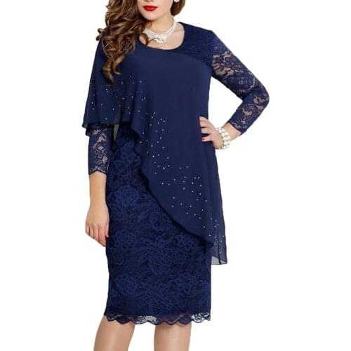 Elegant Women Solid Color O Neck 3/4 Sleeve Party Banquet Slim Knee-length Dress Banquet Slim Knee-length Elegant Women Dress