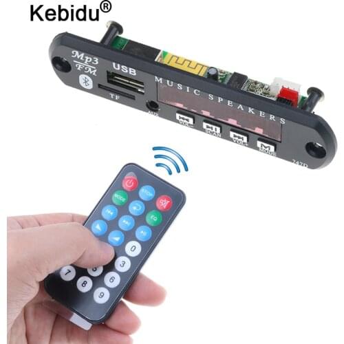 Kebidu Wireless Bluetooth 12V 24V MP3 WMA Decoder Board Audio Module USB TF Radio FM AUX For Car accessories