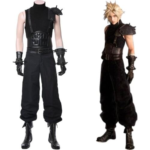 Final Fantasy VII 7 Cosplay Cloud Strife Cosplay Costume Outfit Uniform Full Suit Cloud Strife Costumes Halloween Party Costumes