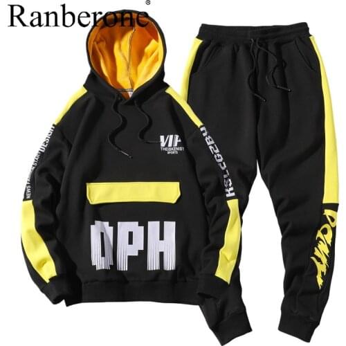 Two Piece Suit Mens Sports Set Fashion Korean Style Plus Size M-3XL Casual Letter Printing Tracksuit Men Fitness Gym Clothes