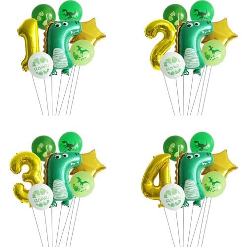 12inch Dinosaur Confetti Latex Balloons Jungle Wild Animal Birthday Party Decorations Balloons Baby Shower Air Balls Globos