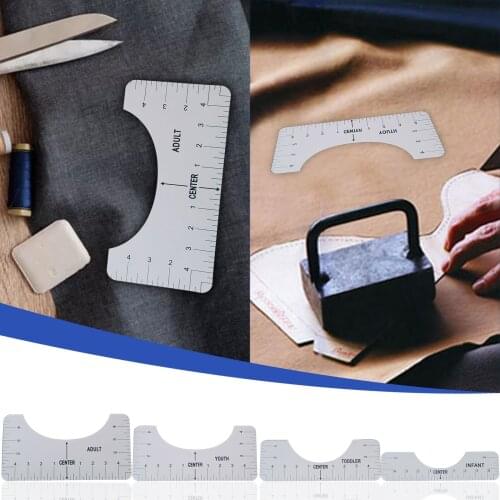 4Pcs/Set T-Shirt Alignment Ruler For Guiding T-Shirt Design Fashion Rulers With Size Chart Drawing Template Craft Tool Rulers