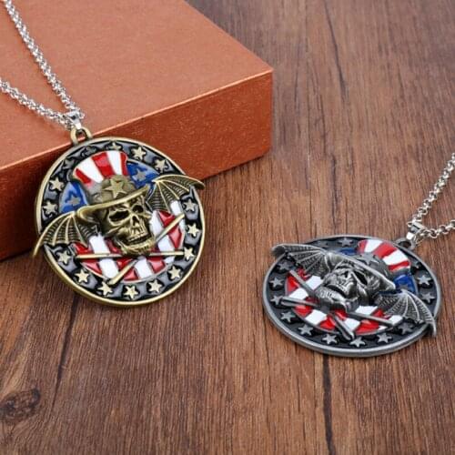 Metal Music Band-A7Xs Avenged Sevenfold Skull Pendant Necklaces Cosplay Accessories Jewelry For Women Men Fans Gift