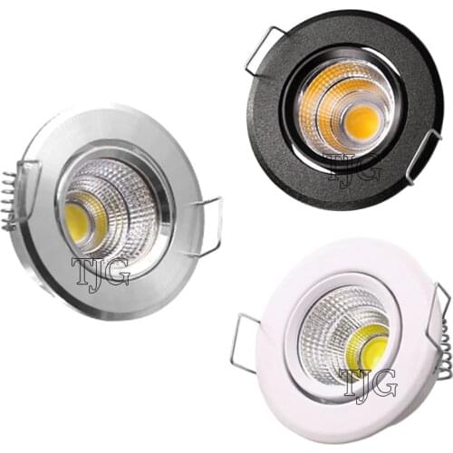 Mini LED COB Downlight Dimmable Cut Hole Under Cabinet Spot Light 3W for Jewelry Display Ceiling Recessed Lamp AC85-265V