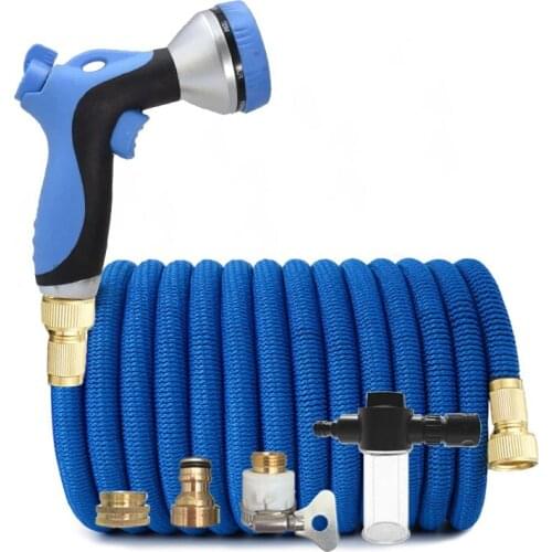 Garden Irrigation Adjustable Magic Hose High Pressure Water Gun Foam Pot Set Household Cleaning Car Wash Multifunctional Product