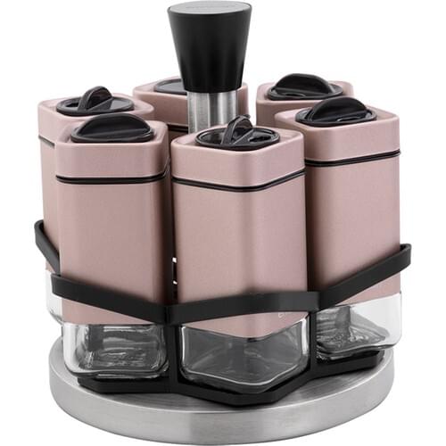 Emsan Plaza 7 Piece Spice Set Golden Pink