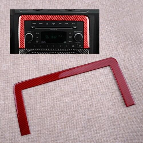 New Red Carbon Fiber GPS Navigation Panel Cover Trim Fit For Dodge Challenger 2008 2009 2010 2011 2012 2013 2014