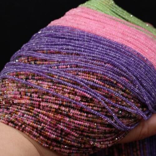 New Style Natural Stone Bead Section Abacus Loose Beads 1x2 MM For DIY Jewelry Making Necklace Bracelet Earrings Accessory