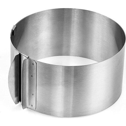 Stainless Steel Adjustable Round Cake Mold Mousse Ring, Perfect for for Birthday Wedding Party DIY
