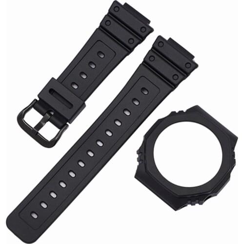 Resin Strap for Casio G-Shock GA 2100 Rubber Case Silicone Band Strap Watch Bezel Modified Accessories