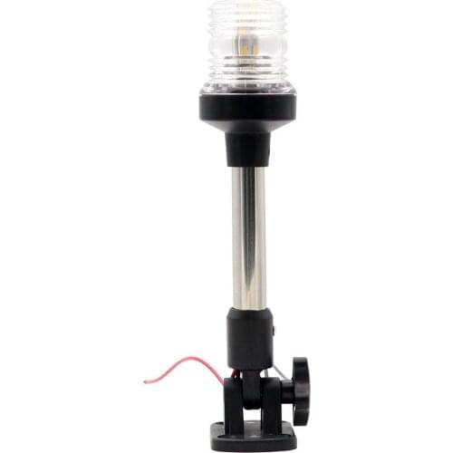 Fold Down LED Navigation Light 4000~4500K Anchor Light 12-24V 25cm Pactrade Marine Boat Sailing Signal Light for Yacht Stern