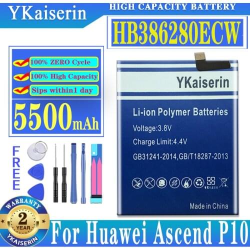 For Hua Wei Replacement Phone Battery HB386280ECW 4500mAh Battery For Honor 9 STF-L09 STF-AL10 P10 5.1"