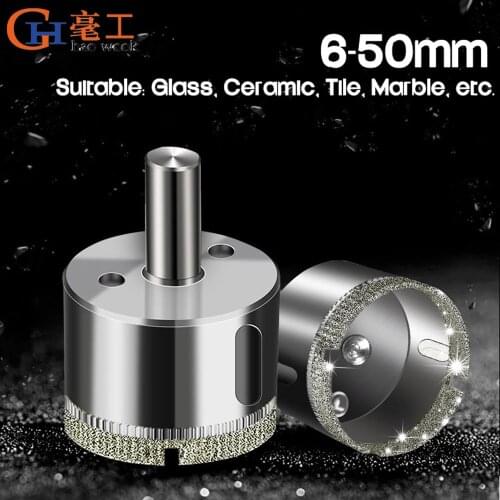 Dongcheng Glass Drill Diamond Coated Core Hole Saw Drill Bits Tool Cutter For Tiles Marble Glass Granite Drilling