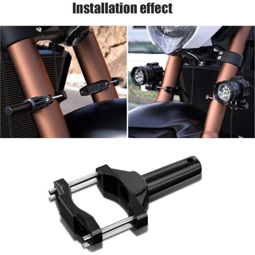 Universal Motorcycle Bumper Mount Bracket Motorcycle Headlight Mount Brackets Wearable Fixed Bracket Extension Bracket