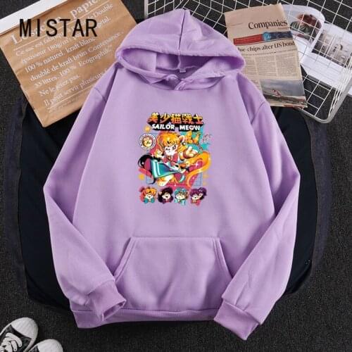 Sailor Cats Hoodies Women Printed Cute Cartoon Oversized Sweatshirts Hoodie Tops Fashion Long Sleeve Unisex Clothes Women S-3XL