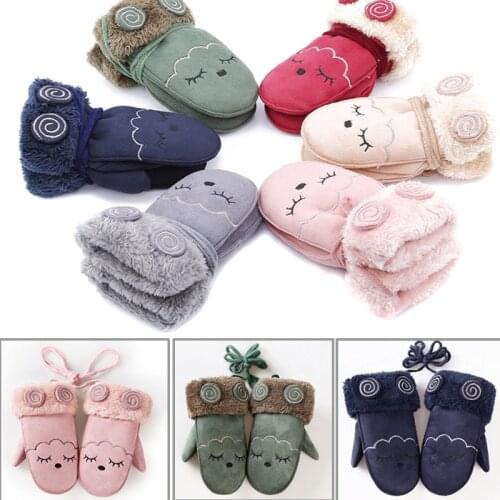 Winter Warm Gloves Baby Thicken Mitten Children Girls Boys Twist Gloves Warm Full Finger Gloves Character Childrens Clothes