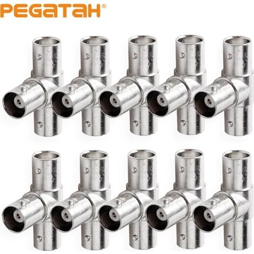 10pcs 2PCS JR-B29 Right Angle tee BNC Connector three male connector for CCTV system