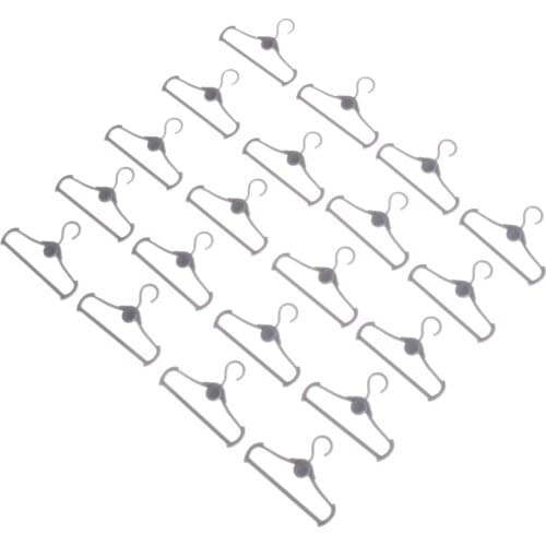 20Pcs/Set Doll Clothes Hangers For babi Doll & Other 1/6 Dolls Doll Accessories Silver Gray Color Hangers