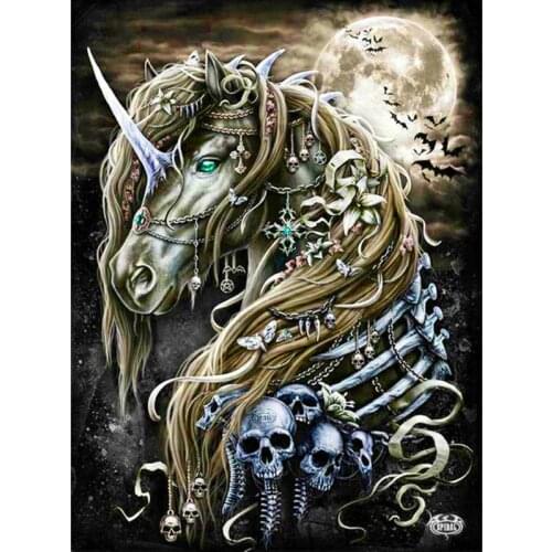 5D DIY square/round Diamond painting Skull horse Cross Stitch Diamond Embroidery Pattern Rhinestone J2974
