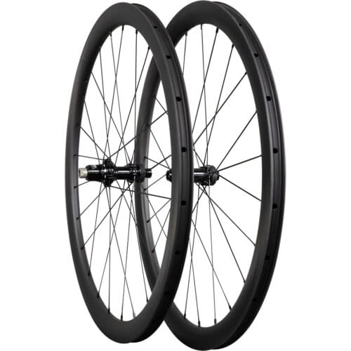 700C carbon wheels China 40mm clincher road bike wheel with 25mm U shape rim Novatec straight pull hub Sapim CX-Ray spokes 1404g