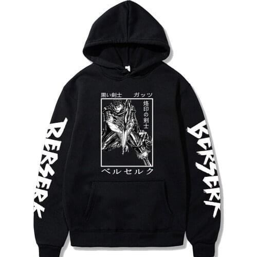 Anime Berserk Hoodie Hot Harajuku Guts Print Hoodies Sweater Unisex Tops