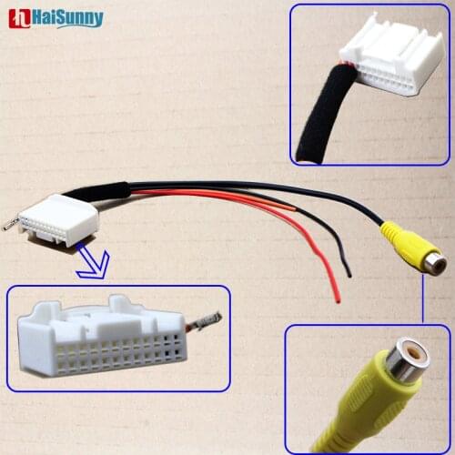 HaiSunny Car Rear View Camera RCA Plug to Original Reverse Convert Video Adapter For Toyota RAV4 Crown Reiz Levin Stereo