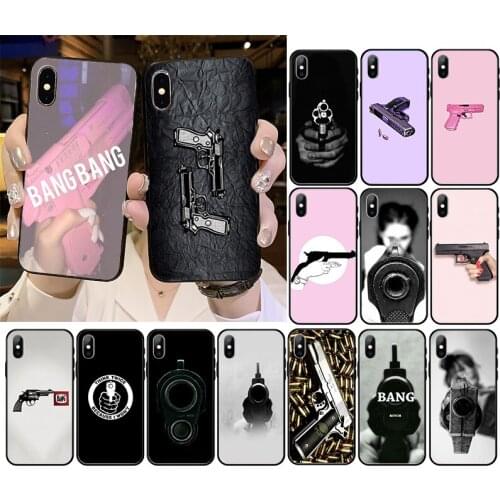 Pistol bang Gun Phone Case For iPhone 12mini 12 11 ProMax XS MAX XR SE2020 8 7 6 6S Plus X 5 5S SE