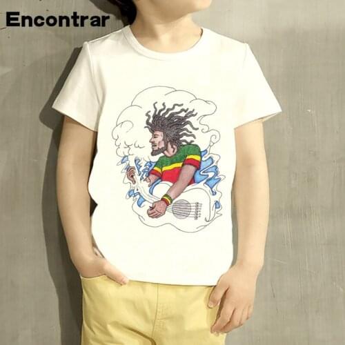 Kids singer Bob Marley Reggae Rastafari Design Baby Boys/Girl TShirt Kids Funny Short Sleeve Tops Children Cute T-Shirt,HKP4118