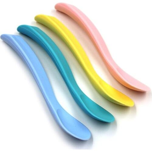 Baby Soft Silicone Spoon Food Grade Baby Feeding Spoons Safety Tableware Infant Learning Spoons