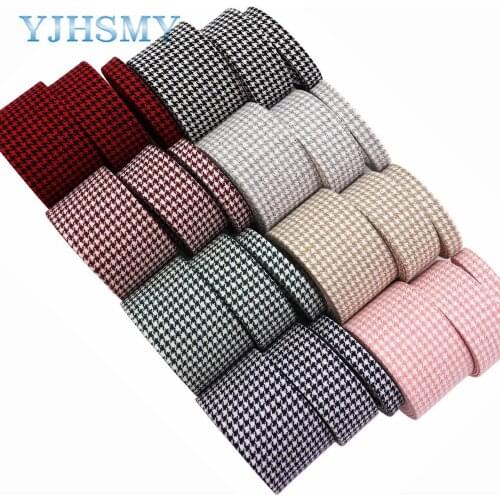 Double-Sided Geometric Lattice Cloth Ribbons 5 Yards M-21510-578 DIY Crafts Hairclip Apparel Accessories and Sewing Decorations