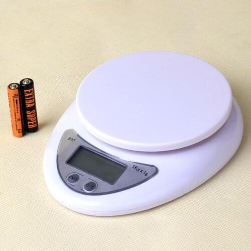 100pcs5000g /1g 5kg Food Diet Postal Kitchen Scales Digital scale balance weight LED electronic scale With backlight