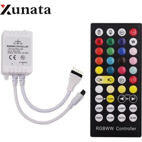 DC5-24V 40 key IR RGBWW (RGB+CCT) controller 3A*5CH For 2835 5050 RGBW RGBWW LED Strip Light
