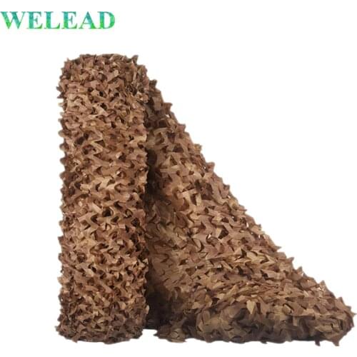 WELEAD 2M Desert Sand Reinforced Camouflage Nets Military for Garden Awning Sun Shelter Terrace Tent Balcony Patios Yard 2x7 2x8