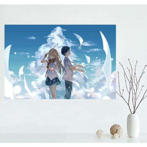 Nice Your Lie in April Poster Custom Canvas Poster Art Home Decoration Cloth Fabric Wall Poster Print Silk Fabric