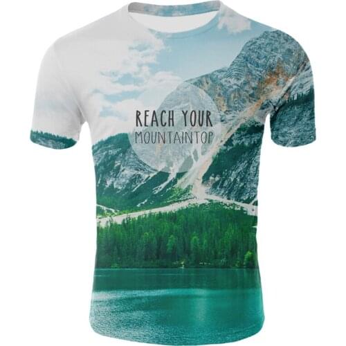 2021 Summer Landscape Mens Womens Fashion Short-sleeved Funny T-shirt 3d Printing Casual T-shirt