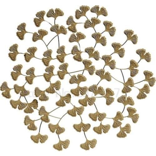 Metal wall decoration living room background wall iron pendant porch decoration ginkgo leaf wall hanging