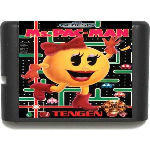 Ms. Pac-Man 16 bit MD Game Card For Sega Mega Drive For Genesis