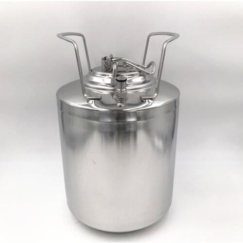 Stainless Steel 304 Beer OB Keg 2.5 gallon 10L with Ball Lock Cornelius style Fitting with Metal Handles