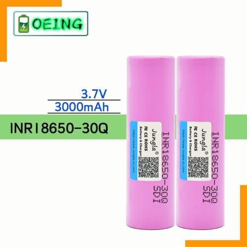 New 3000mah 3.7V 18650 Battery for Samsung INR 18650 INR18650 30Q 20A Rechargeable Lithium Battery for E-cigarate Flashligh
