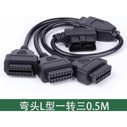 Obd2 one to two cable car OBD extension elm327 window riser adapter plug 1 split 3 connection line wire