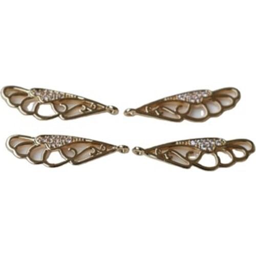 Real Gold Plated Copper Zircon 8x28MM Feather Earrings Charms Necklace Pendants DIY Jewelry Making Accessories Findings