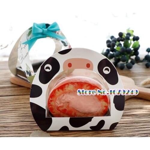 Handle Cake Box with PVC tray, cut cake paper box, paper Cupcake packaging boxes with clear window 100pcs/lot