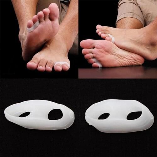 1 Pairs Silicone Toe Sleeve Gel Toe Cap Cover Protector for Corn Blisters Pain Relief Finger Gel Tube Bunion Massager Insoles