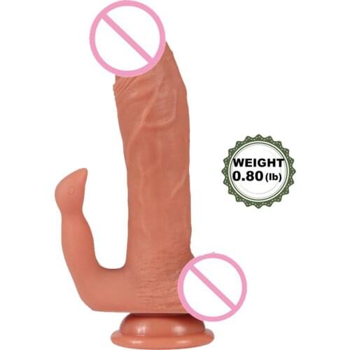 8.46 Inch Dual Density Silicone Realistic Dildo G-spot Stimulate Flexible Fake Penis Cock With Suction Cup Sex Toys For Women