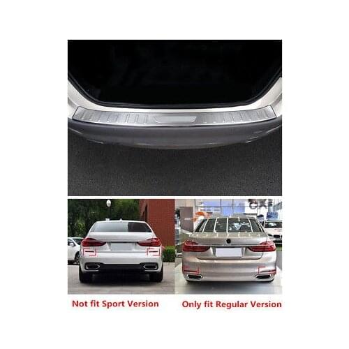 Steel Outer Rear Bumper Protector Sill Trim 1pcs For BMW 5 Series G30 2017 2018